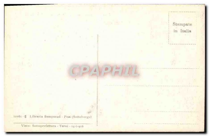 Postcard Old Pisa Piazza del Duomo collar Principali Monuments