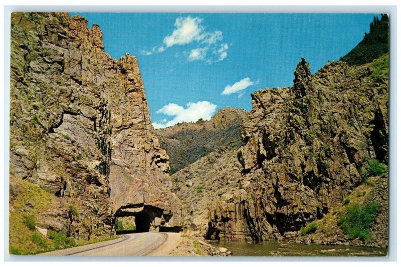 c1960's The Tunnel Little Narrows Scene Fort Collins Colorado CO Trees Postcard