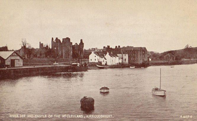 The River Dee Fishing Boats Kirkcudbright Antique Postcard