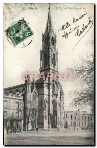 Postcard Old Nimes Church St. Perpetua