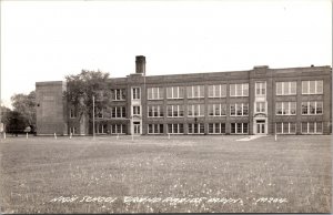 Real Photo Postcard High School in Grand Rapids, Minnesota~135245