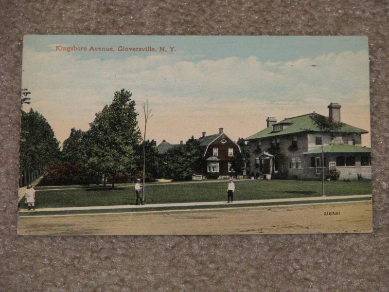 Kingsboro Ave., Gloversville, N.Y., 1915, used vintage card 