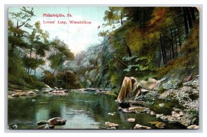 Lovers Leap Wissahickon Creek Philadelphia Pennsylvania PA DB Postcard N20