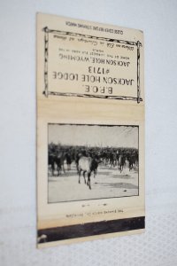 B.P.O. E. Jackson Hole Lodge #1713 Wyoming Elk 40 Strike Matchbook Cover