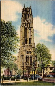 Riverside Church New York City NYC NY Linen Postcard VTG UNP Curteich Vintage 