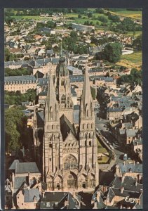 France Postcard - Bayeux (Calvados) - Aerial View of Notre-Dame   RR4382