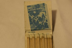 Wilbert 20 Strike Matchbook Advertising