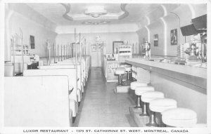 1940s Montreal Canada Luxor Restaurant interior occupation Postcard 25-5878