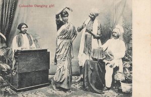 Dancing Girl Colombo Ceylon VTG  Postcard