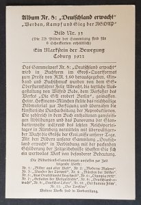 THIRD 3rd REICH ORIGINAL SMALL FORMAT COLLECTOR PHOTO CARD - GERMANY AWAKENS