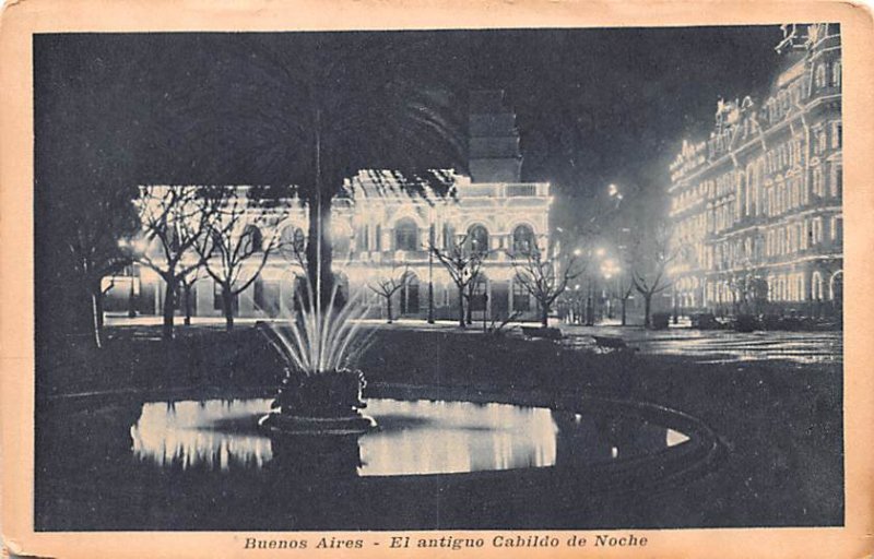 El antiguo Cabildo de Noche Buenos Aires Argentina Unused 