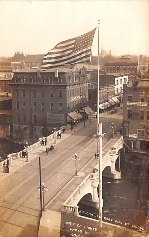 City of Lights American Flag, Aurora Illinois USA 1911 