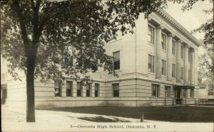 Oneonta NY High School c1910 Real Photo Postcard
