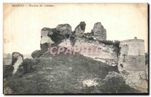 Old Postcard Arques Castle Ruins