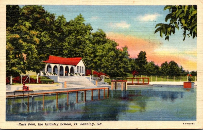 Georgia Fort Benning Infantry School The Russ Pool 1942 Curteich