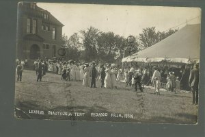 Redwood Falls MINNESOTA RP c1910 CHAUTAUQUA Big Crowd LEAVING TENT Celebration