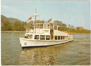 MS Grafenwerth, Rhine Tour Boat, Bad Honner, Germany, Chrome Postcard