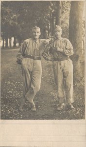 Military Two Buddies Outside French Army RPPC  05.72