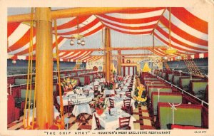 Houston Texas The Ship Ahoy Restaurant Vintage Postcard AA47926