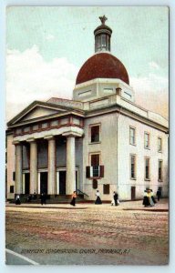 PROVIDENCE, RI ~ Rotograph BENEFICENT CONGREGATIONAL CHURCH 1908 Postcard
