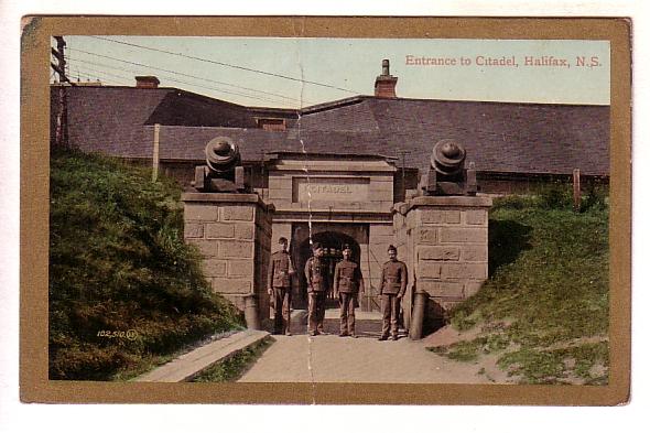 Entrance to Citadel, Halifax, Nova Scotia, Used 1939, RPO Cancel, Nova Scotia