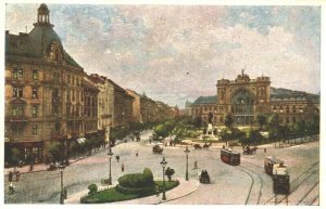 Hungary Budapest Keleti Palyaudvar Railway Station Vintage Postcard 04.01