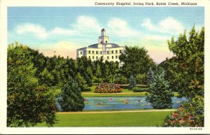 Michigan Battle Creek Irving Park Community Hospital 1949 Curteich