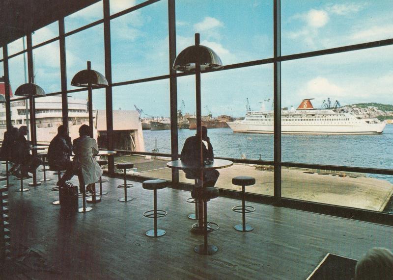 Goteborg Stena Line Ship Waiting Area Terminal 1970s Postcard