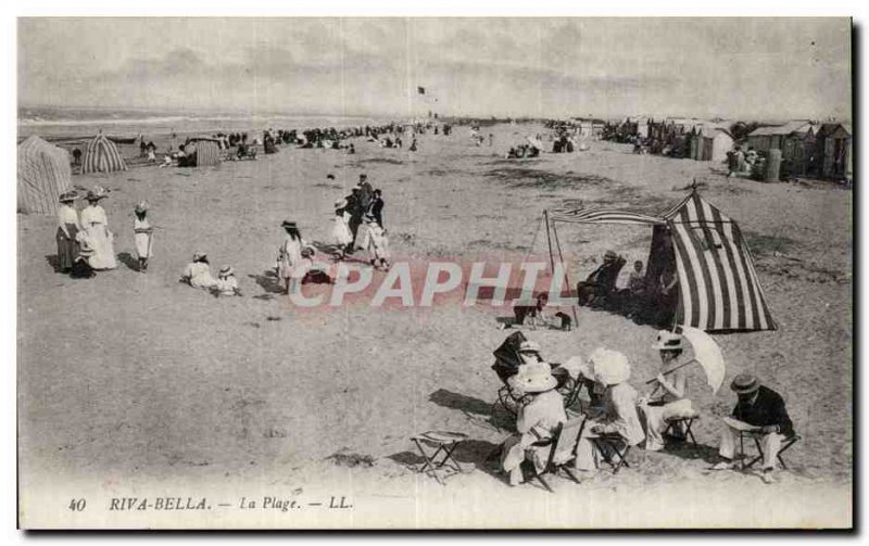 Old Postcard Riva Bella Beach