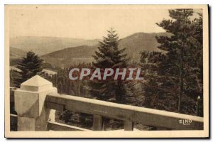 Postcard Old Louvesc Ardeche La Vallee d'Ay view from the terrace of the Hote...
