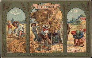 Haying Farming Art Nouveau Paris Belle Jardiniere Advertising Postcard