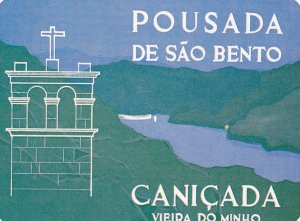 Portugal Canicada Pousada Se Sao Bento Luggage Label sk2130