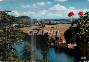 Postcard Modern Fumel (Lot et Garonne) The Lot Valley View from the Terrace o...