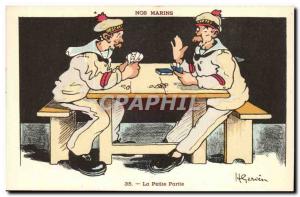 Our Little Part Marins--game Postale boat card-card Old Illustrator Gervese