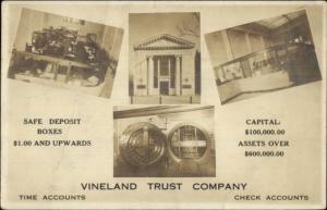 Vineland NJ Bank Multi-View Advertising c1914 Real Photo Postcard