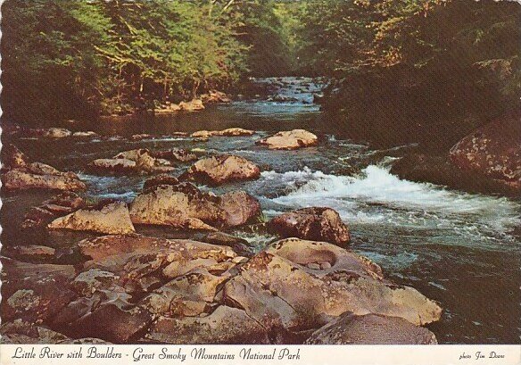 Little River With Boulders Great Smorky Mountains National Park Charlotte Nor...