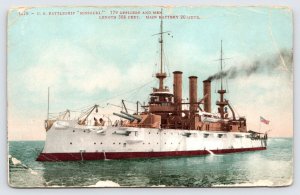 Postcard U.S. Battleship MIssouri, US Navy Ship,  c1900s