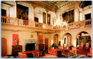 Postcard - The great hall, John Ringling Residence - Sarasota, Florida