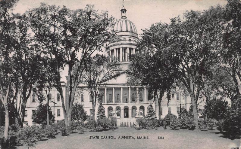 State Capitol, Augusta, Maine, Early Postcard, Unused