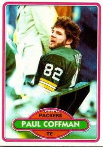 1980 Topps Football Card Paul Coffman TE Green Bay Packers sun0194