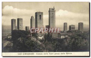 Postcard Old San Gimignano Veduta della Torri Presa dalla Rocca