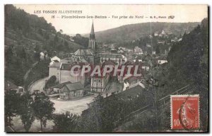 Old Postcard Vosges illustrated Plobieres les Bains North view taken