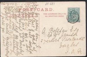 Genealogy Postcard - Bolshaw or Belshaw / Ja?mison - Douglas, Isle of Man RF687