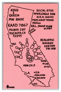 QSL Radio Card From Yucaipa CA California KAAD 7867 