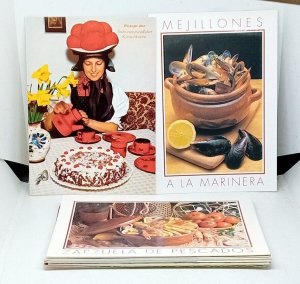 Job Lot 21x Vintage Cooking Recipe Postcards Fish Pies Cakes Chili Etc