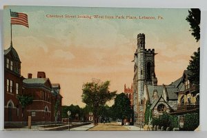 Pennsylvania Lebanon Pa Chestnut Street Looking West 1909 Postcard S13