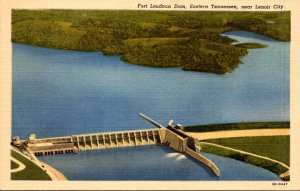 Tennessee Fort Loudoun Dam Near Lenoir City Curteich