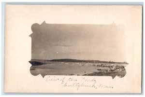 c1907 View Of The Pond Cuttyhunk Island Massachusetts MA RPPC Photo Postcard 