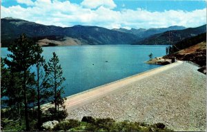 Granby Dam Reservoir Granby Grand Lake CO Colorado Postcard VTG UNP Curteich  