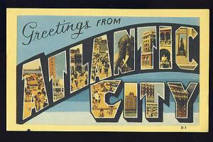 Greetings From Atlantic City, New Jersey/NJ Postcard, Multi-View, Beach Scenes